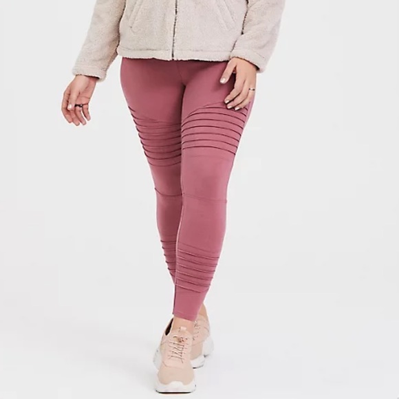 torrid | Pants u0026 Jumpsuits | Torrid Pink Full Length Signature Waistband Moto  Leggings | Poshmark